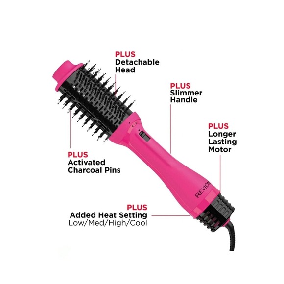 Revlon One Step Volumizer Plus Pink And Black - Picture 7 of 7